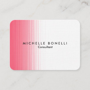 Knubbigets Rosa Vit, minimalistisk, modern kvinnli Visitkort