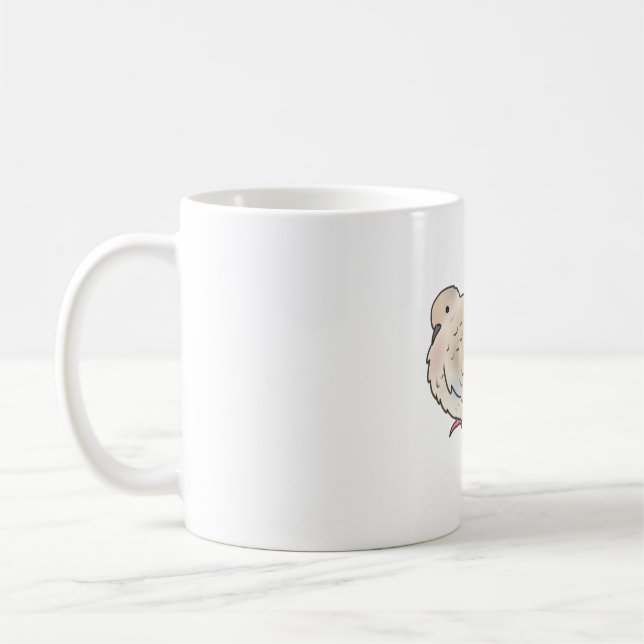 Knubbigets sorgduva kaffemugg (Vänster)