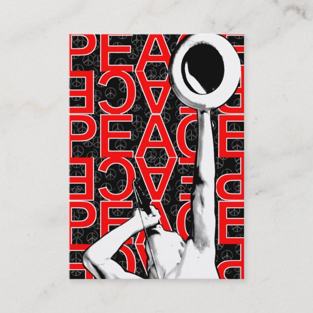 Knubbigt kort "för röd fred" (Framsida)