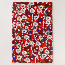 Knuckig jultomte Modern Whimsical Santa Collage