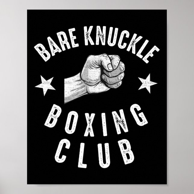 Knuckle Boxning Män Knuckle Fist Fighting Fighter Poster (Framsidan)