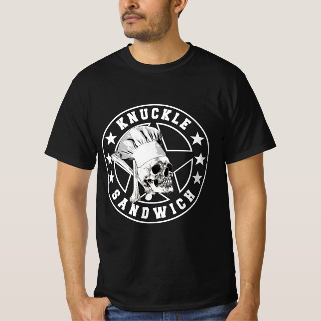 Knuckle Sandwich All Star White Knockout T Shirt (Framsida)