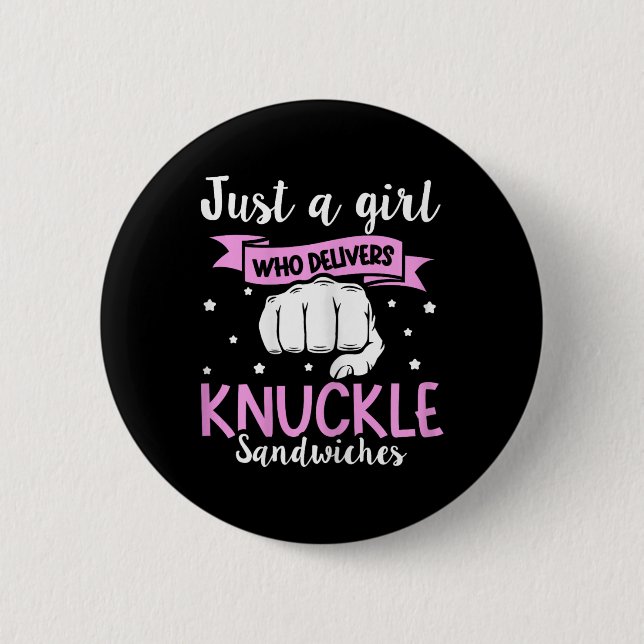 Knuckle Sandwich-citat för en Knuckle Sandwich-fli Knapp (Framsida)