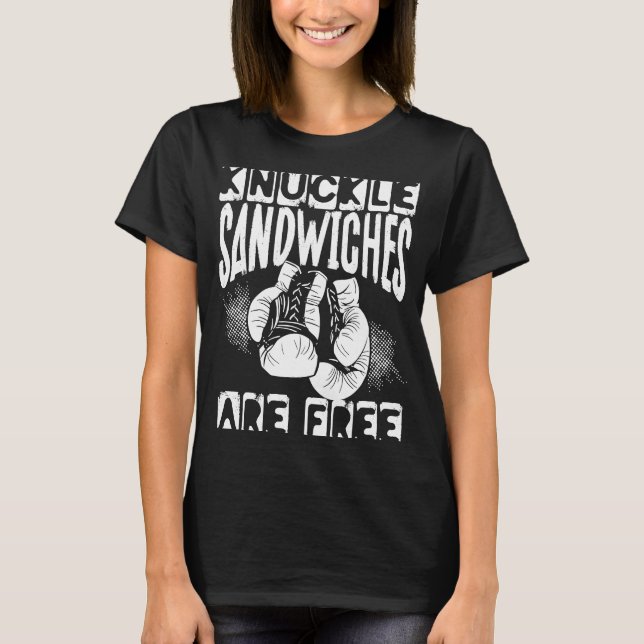 Knuckle-sandwiches är en fri boxing t shirt (Framsida)