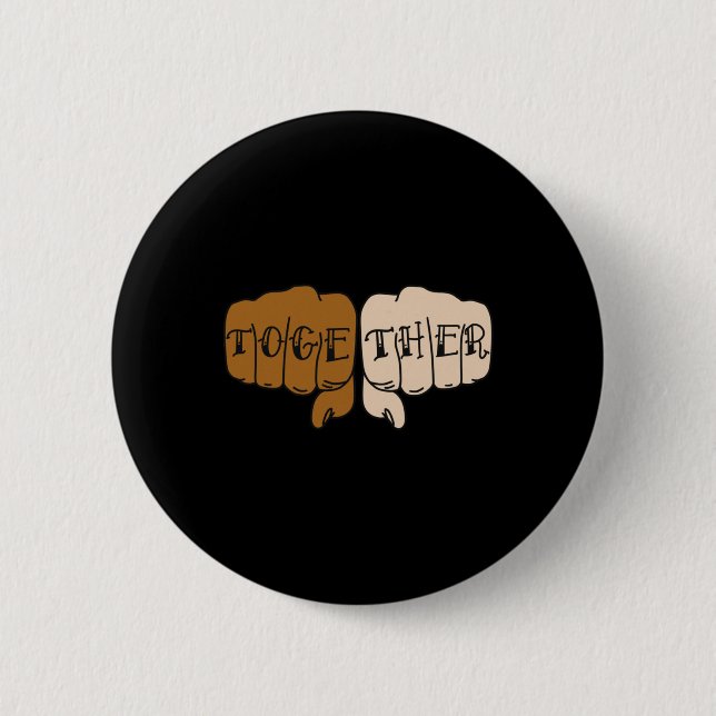 Knuckle Tattoo Fist Sticker - Together Sticker1 Knapp (Framsida)