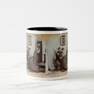 Knuffa det fulla Stereoview för ärmar kortet - Två-Tonad Mugg