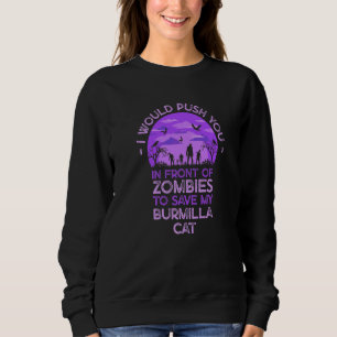 Knuffa Dig I Zombie För Att Rädda Min Burmilla Kat T Shirt