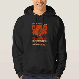 Knuffa Dig I Zombie För Att Rädda Min Great Pyrene Hoodie