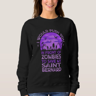 Knuffa Dig I Zombie För Att Rädda Min Saint Bernar T Shirt