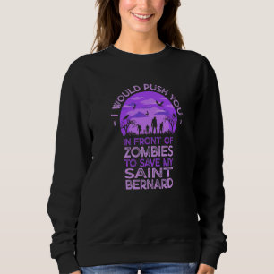 Knuffa Dig I Zombies För Att Rädda Min Saint Berna T Shirt