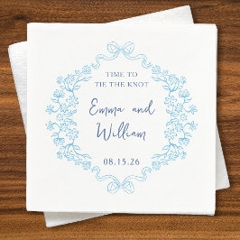 "Knuffa ihop" Bow & Blommigt Design Personligt brö Pappersservett