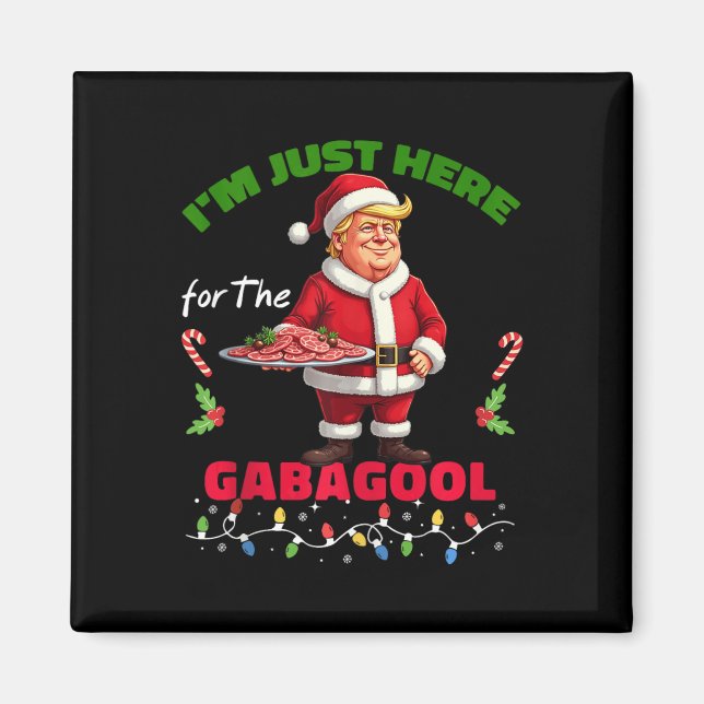 Knuffa jultomte här för Gabago Magnet (Framsidan)