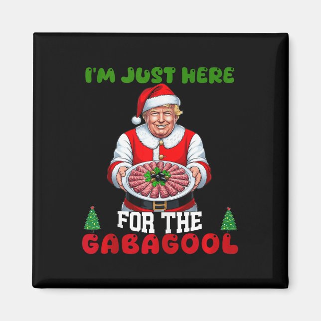 Knuffa jultomte här för Gabago Magnet (Framsidan)