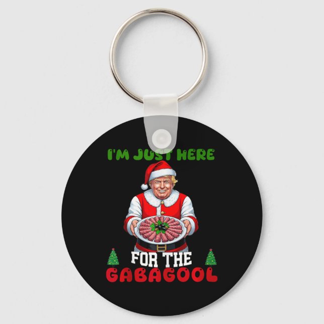 Knuffa jultomte här för Gabago Nyckelring (Framsida)
