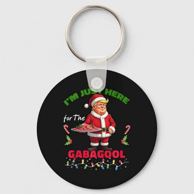 Knuffa jultomte här för Gabago Nyckelring (Framsida)