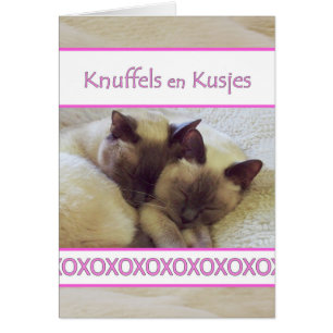 Knuffels en Kusjes, Hug och Kiss på nederländska Hälsningskort