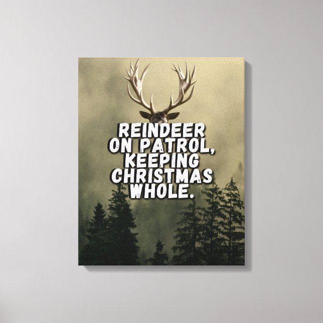 Knuj Reindeer jul Canvas Wall Art (Framsida)