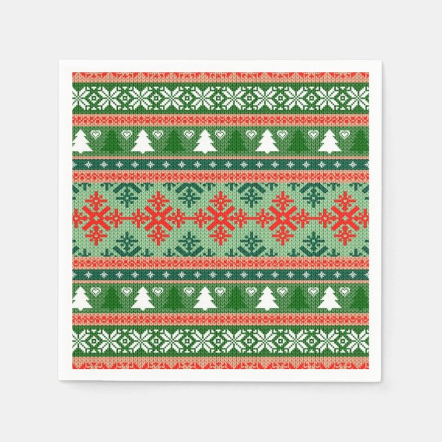 knusslig julsötare pappersservett (Framsidan)