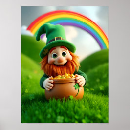 Knut St. Patricks Day Shamrock Affisch