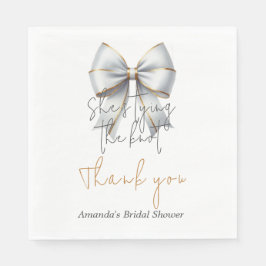 Knuta knuten Guld Vit Båge Bröllopsfest Pappersservett