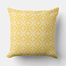 Knutar på gul pattern kudde
