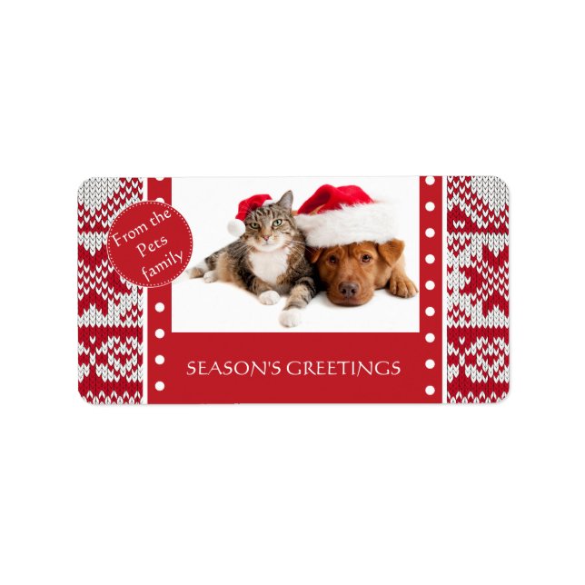 Knuteled Julafton Adressetikett (Framsidan)