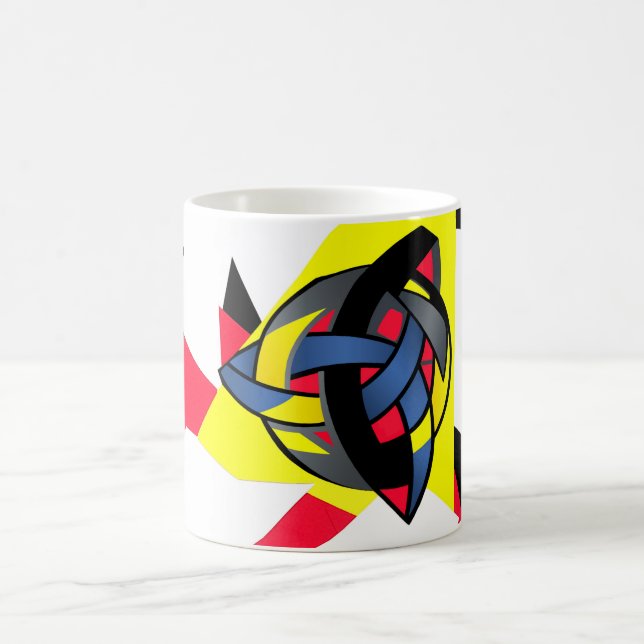 Knuten mugg för världssvartMonogram (Center)