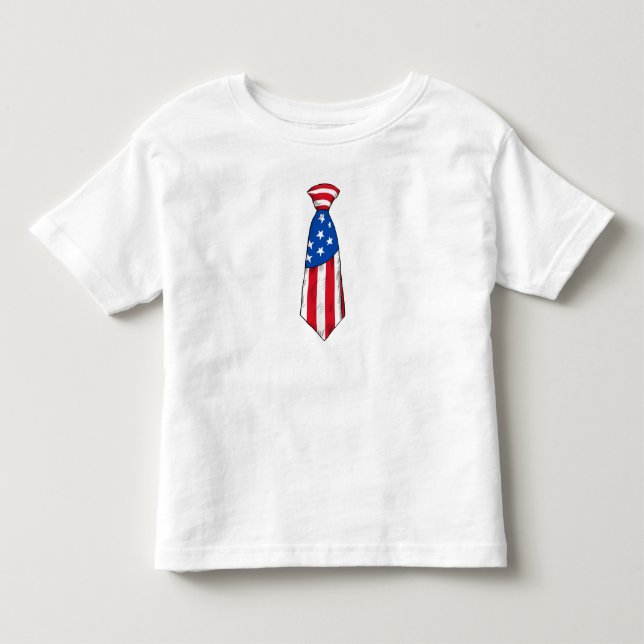 Knuten slips amerikansk flagga 4 juli t shirt (Framsida)