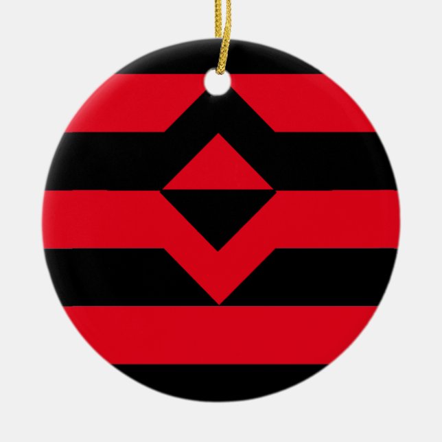 Knutte stolthetsflagga julgransprydnad keramik (Framsidan)
