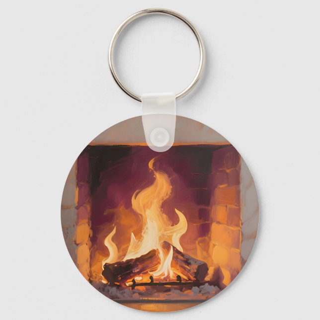 Knytblig Eld Flammande Nyckelring (Framsida)