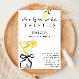 Knyter ihop mina 20-tal Lemon Drop Martini 30-årsf Inbjudningar