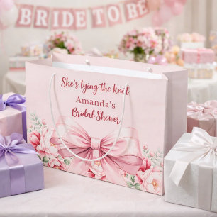 Knyter knuten rosa båge blomster Bröllopsdusch