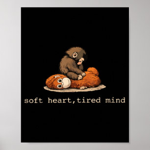Knytnäve apa plysch söta bebis apa med plysch poster