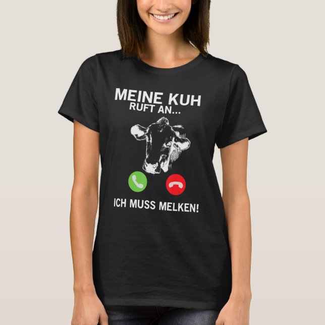 Ko anropar Jag måste mjölka T Shirt (Framsida)