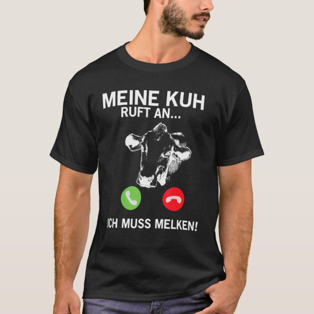 Ko anropar Jag måste mjölka T Shirt (Framsida)