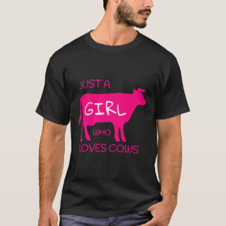 Ko Bara en tjej som älskar kor T Shirt