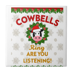 Ko Bellar Ring är du Lyssnande Jul Rolig C Kakelplatta