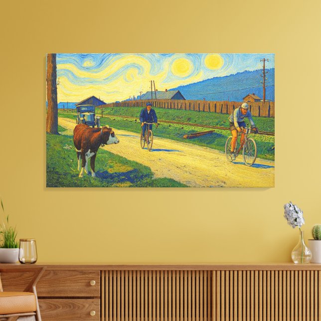 Ko betraktar Jules Buysse Tour de France 1926 Canvastryck (Insitu (Vardagsrum))