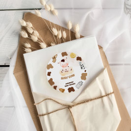 Ko Boho Baby Shower Runt Klistermärke