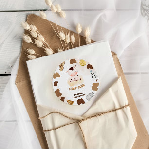Ko Boho Baby Shower Runt Klistermärke