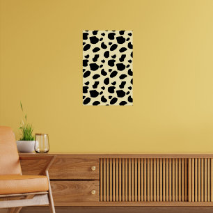 Ko Djurfäll Färg Mönster Design Poster