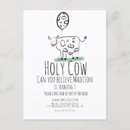 Ko Doodle Gård Djur Födelsedagsfest Vykort