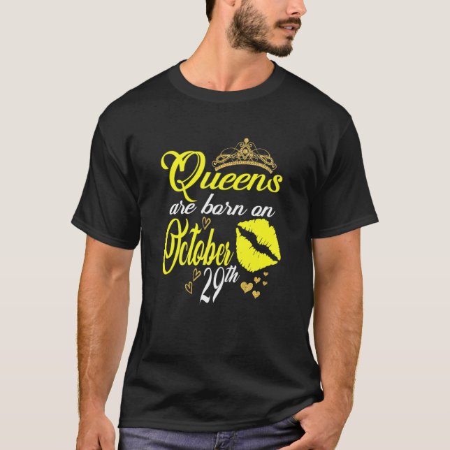 Kö föds den 29 oktober i Scorpio Bir T Shirt (Framsida)