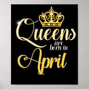 Kö föds i april Kvinnor Flickans födelsedag Poster