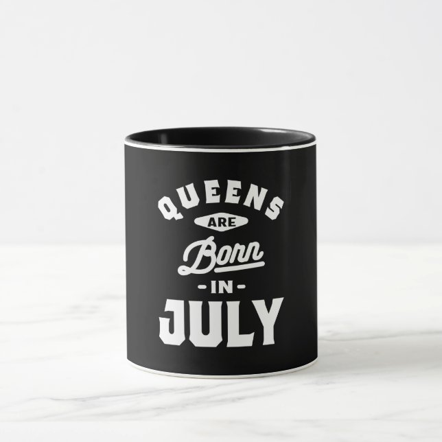 Kö föds upp i juli födelsedag Gift Women Girls Mugg (Center)