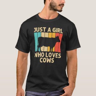 Ko för flickor barn gårddjur ko mejeribonde t shirt