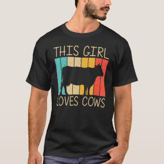 Ko för flickor barn gårdsdjur ko mejeribonde t shirt