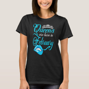 Kö för kvinnor föds i februari Zodiac Pis T Shirt