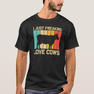 Ko för män kvinnor gårdsdjur ko mejeribonde 1 t shirt