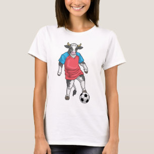 Ko Fotbollsspelare Fotboll Sport T Shirt